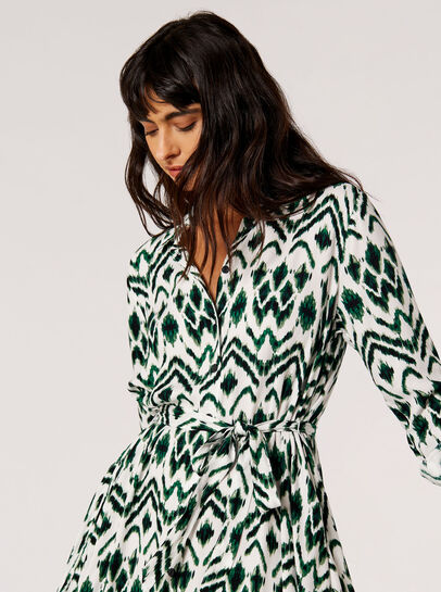 Ikat Shirt Midi Dress