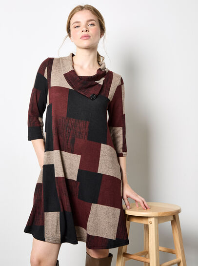 Colour Block Swing Mini Dress
