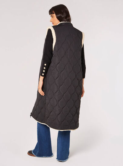 Reversible Borg Quilted Gilet