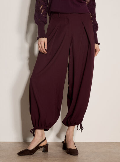 Wide-Leg Balloon Trousers