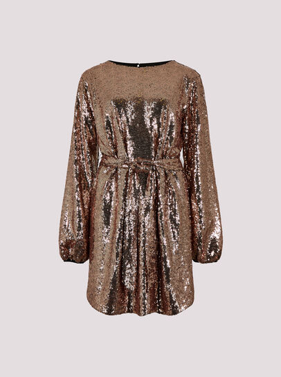 Sequin Shift Mini Dress