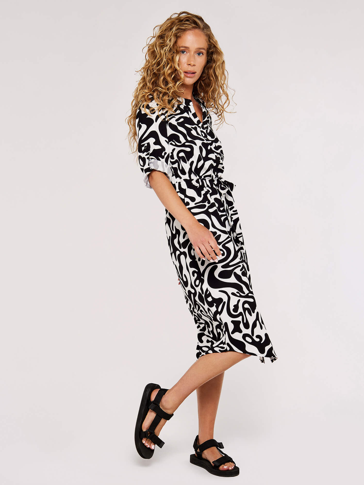 Drawstring 2025 midi dress