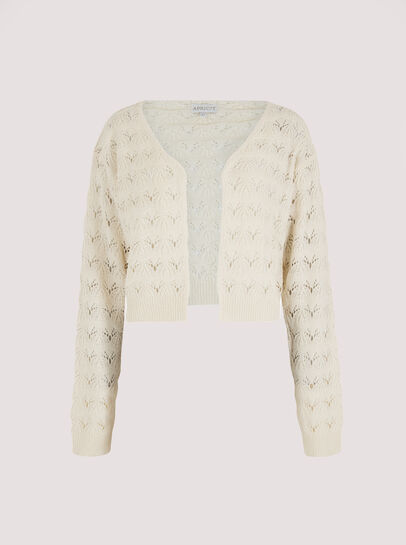 Pointelle Cropped Shrug