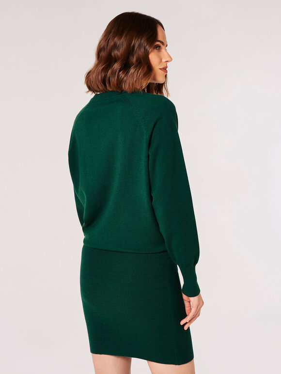 mini-robe tricotée 2 en 1, Vert, grand