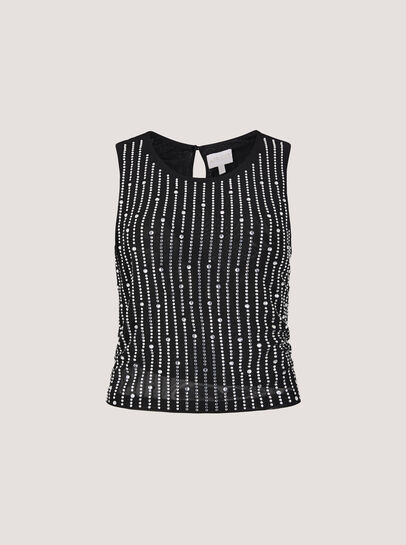 Gemstone Mesh Crop Top