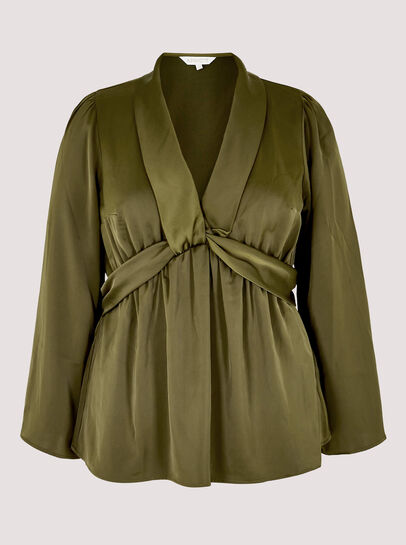 Curve Satin Twist Knot Top