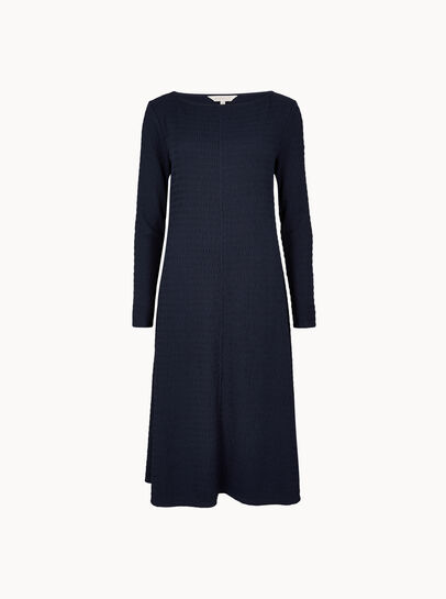 Textured Jersey Midi Dress