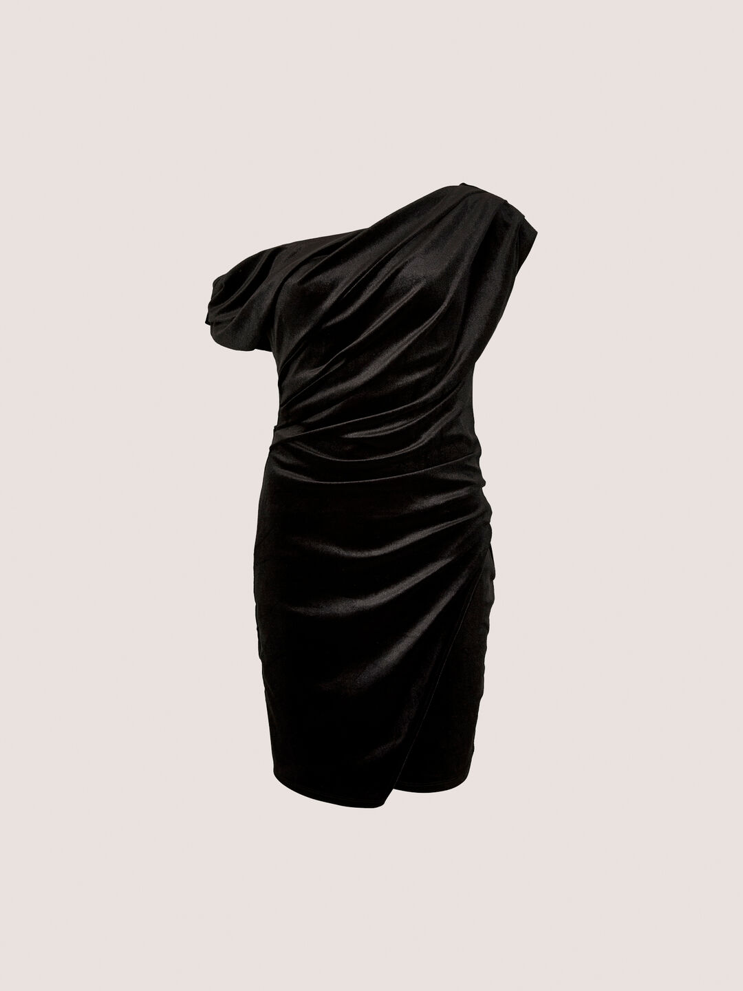 One-Shoulder Velvet Bodycon Mini Dress | Apricot Clothing