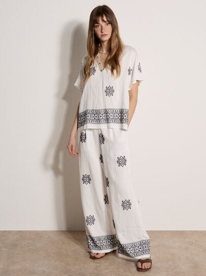 Paisley Bead Embroidered Blouse