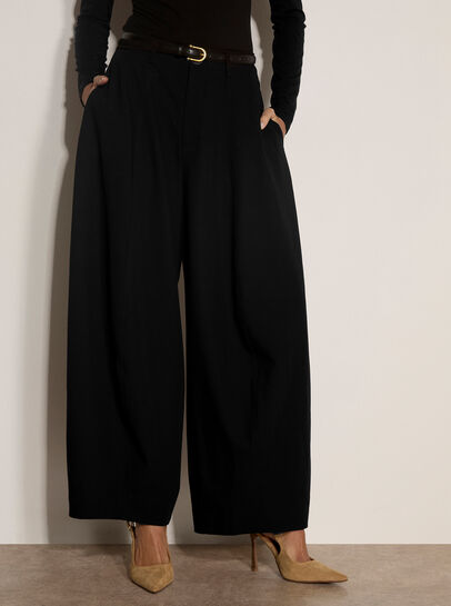 Oversized Wide-Leg Barrel Trousers