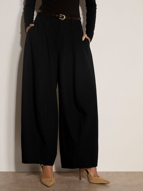Oversized Wide-Leg Barrel Trousers