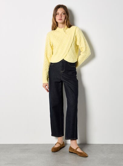 Cable Knit Wrap Jumper