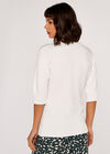 Turtle Neck Jumper, Cream, large