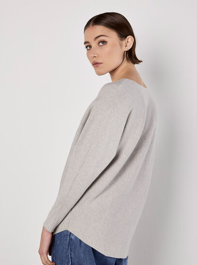 Applique Heart Batwing Jumper