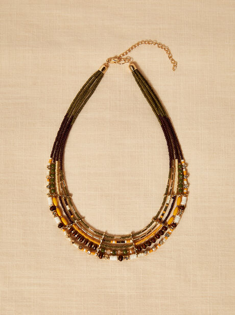 Multistring beaded necklace
