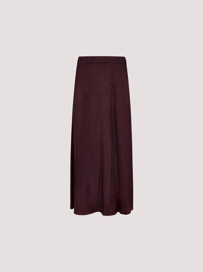 Soft Woven A-Line Midi Skirt
