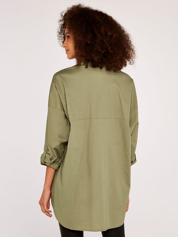 Oversized Shirt, Khaki, large