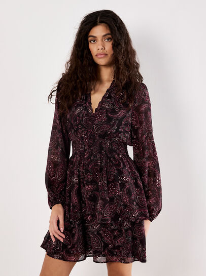 Batik Paisley Mini Dress