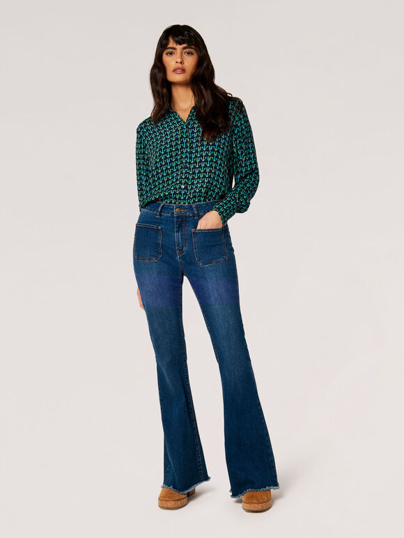 Geometric Diamond Shirt, Navy, large
