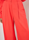 Soft Tailored Wide Leg Trousers, Red, large
