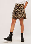 Zebra Knitted Rara Skirt, Stone, large