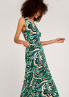Swirl Hankyhem Dress, Aqua - Turquoise, large