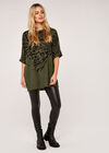 Leopard And Zebra Batwing Top, Khaki, large