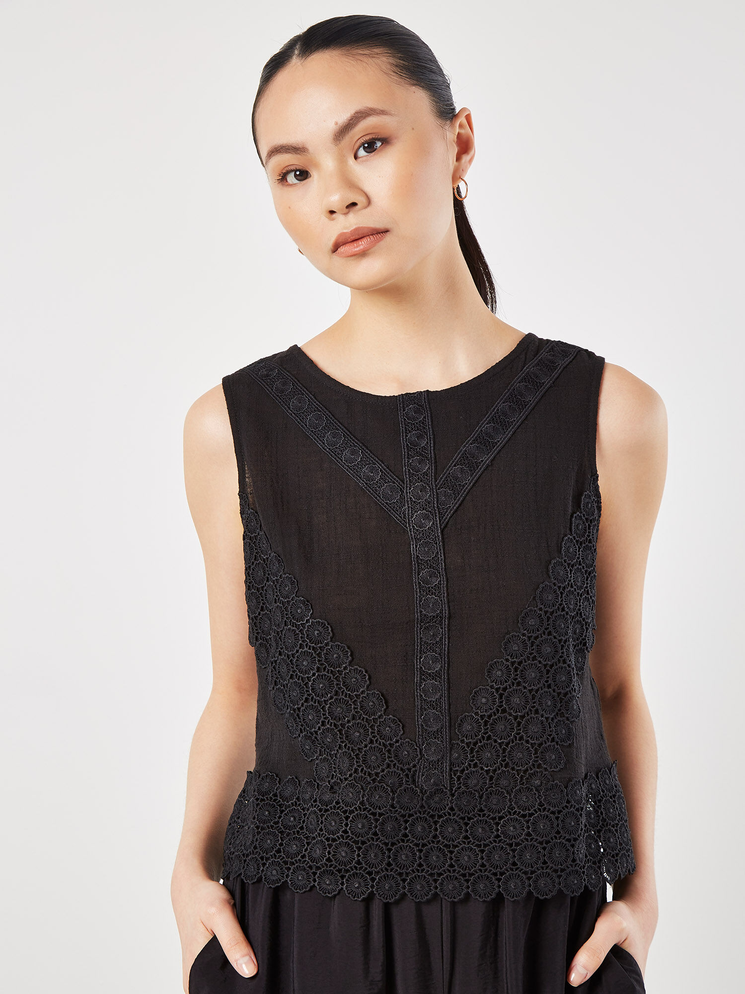 Apricot lace top best sale