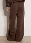 Wide-Leg Jersey Joggers, Brown, large
