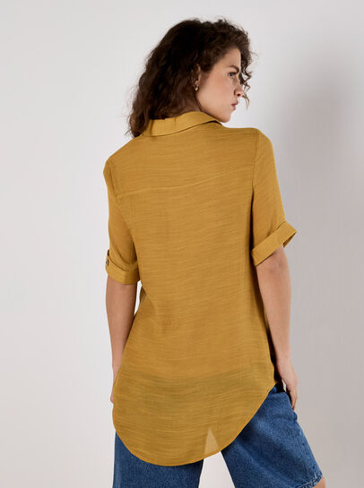 Slub Shimmer Relaxed Blouse