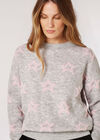 Star Crew Neck Jumper, Grey, large