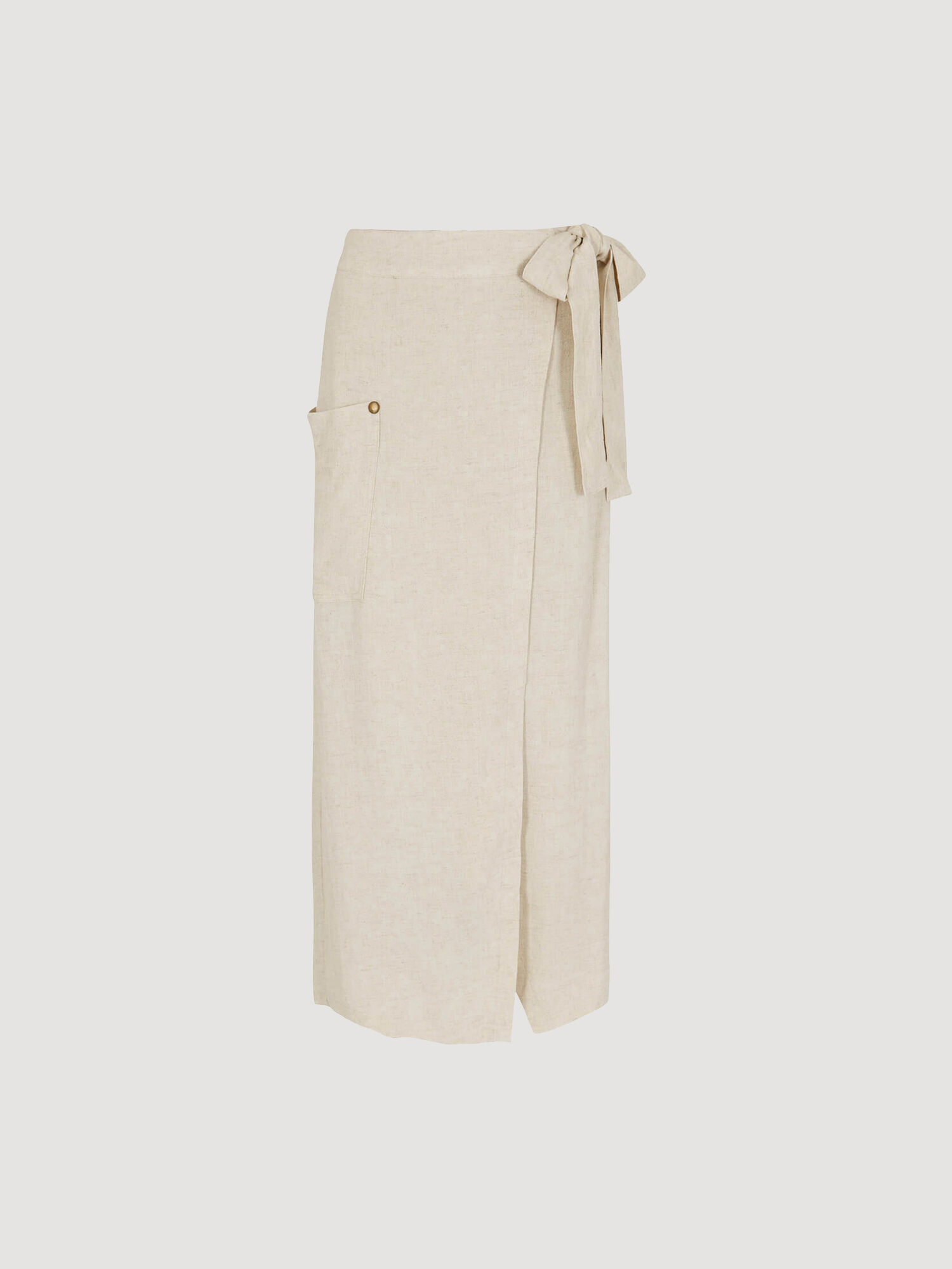 Midi wrap skirt linen cheap