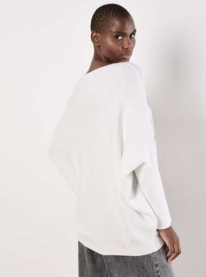 Stud Star Batwing Tunic Jumper