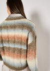Boxy Space Dye Cable Jumper, Coral, large