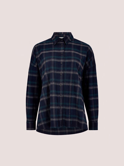 Oversized Check Print Shirt
