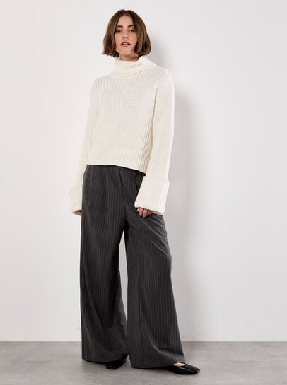 Chunky Knit Roll Neck Jumper