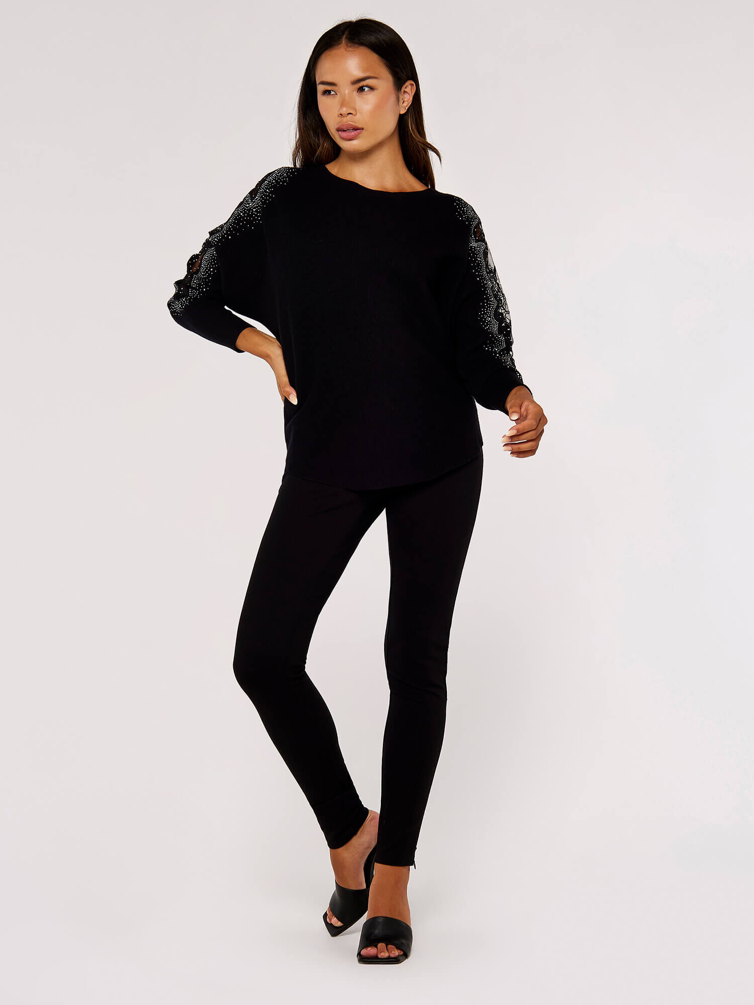 Batwing black jumper deals