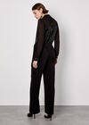 Sequin Bodice Jumpsuit, Black, large