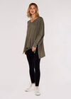 Waffle Oversized Top, Khaki, large