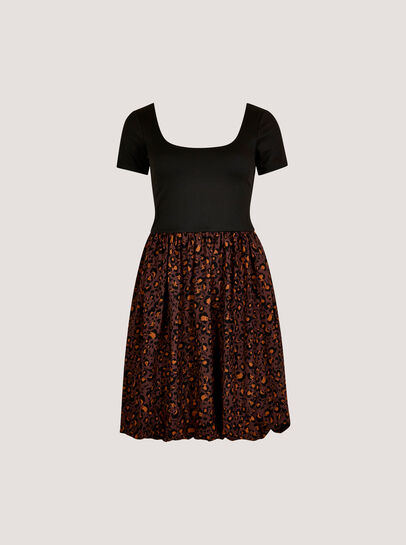 Leopard Print Jersey Mini Dress