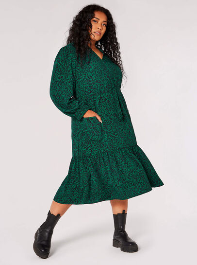 Curve Animal Print Midaxi Dress