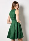 Suedette Skater Dress, Green, large