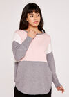 Colourblock Jumper, Pink, large