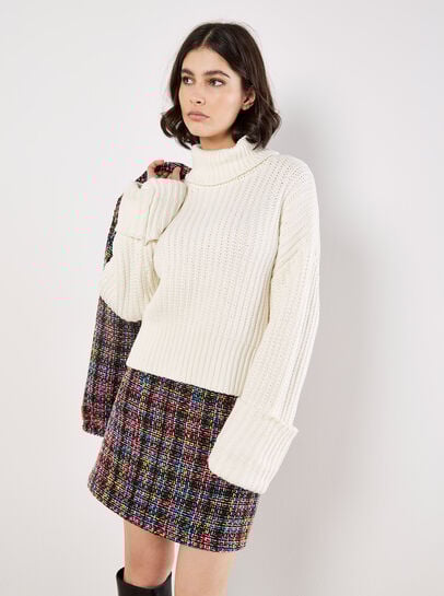 Multicoloured Tweed Mini Skirt