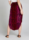 Zebra Print Skirt, Fuchsia, large