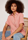 Oversized Cotton Shirt, Pink, large