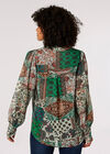 Paisley Patchwork Shimmer Shirt, Green, large