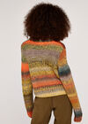 Chunky Knit Tonal Stripe Jumper, Khaki, large