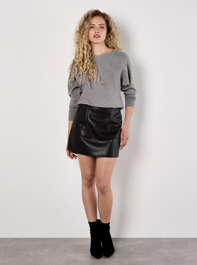 Pearl And Gem Embellished Jumper