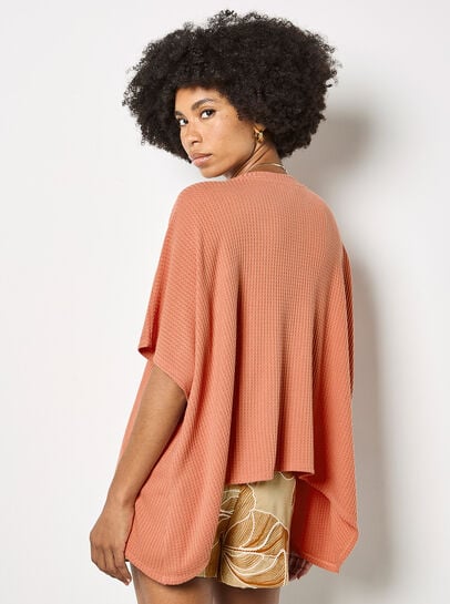 Waffle Knit Tunic Top